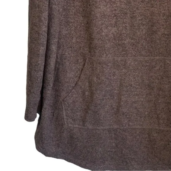 Torrid Size 3 Brown Hooded Oversized Pullover Knit Ling Sleeved Hoody - Picture 4 of 13